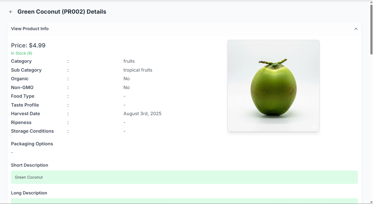   View Product Info